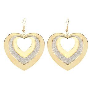NEW! Beautiful Golden Heart Earrings